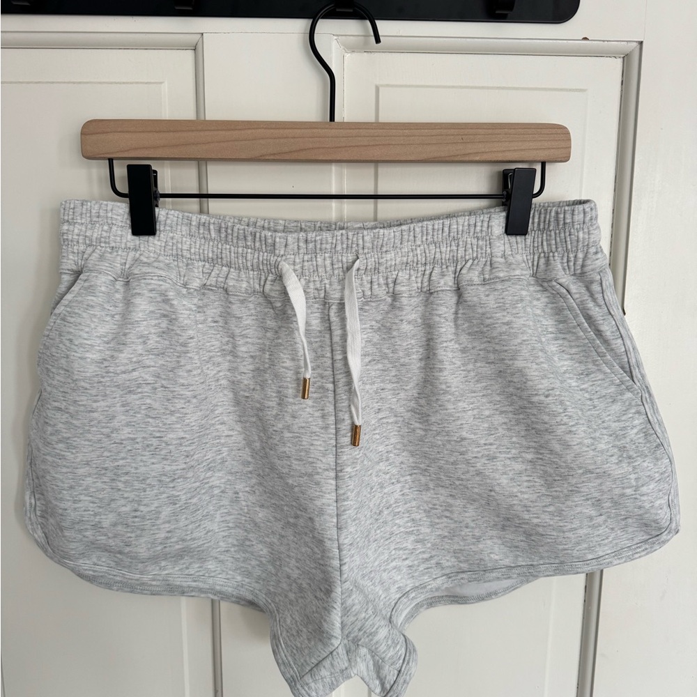 BUCKETLIST Light Gray Elastic Drawstring Athletic Shorts